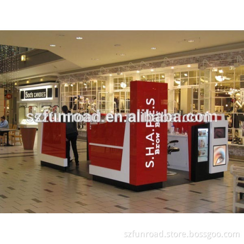 Famous Brand Retail Store Eyebrow Threading Kiosk Threading Showcase For Sale